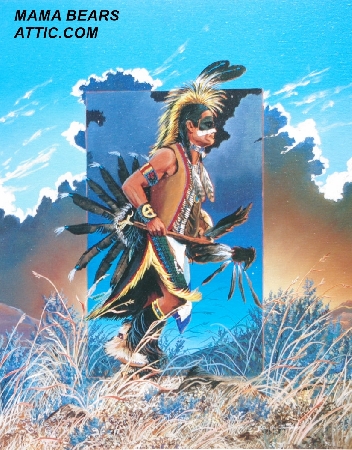+MBA #5611-0018  "1991 John C. Thompson "Native American" Litho #ZM202"