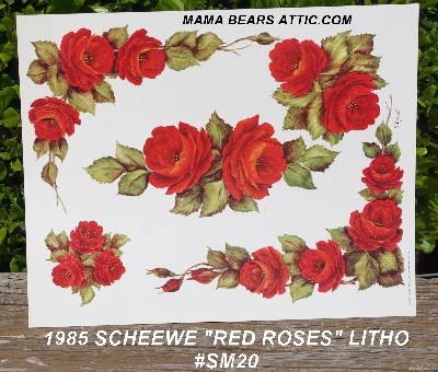 +MBA #5611-0016  "1980's Scheewe "Red Roses" Litho #SM20"