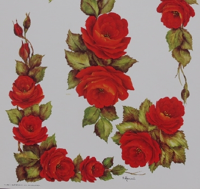 +MBA #5611-0016  "1980's Scheewe "Red Roses" Litho #SM20"