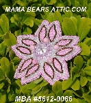 MBA #5612-0066 "Pink Bead Flower Brooch"