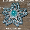 MBA #5612-337 "Light Blue & Clear Luster Bead Flower Brooch"