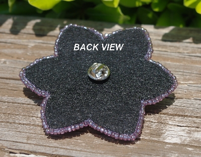 MBA #5612-0131 "Purple Bead Flower Brooch"