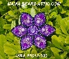 MBA #5612-030 "Purple Glass Bead Flower Brooch"