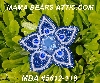 MBA #5612-118  "Blue Bead Flower Brooch"