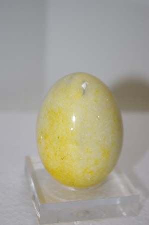+MBA #11-349  Large Yellow Enhanced Marble Egg