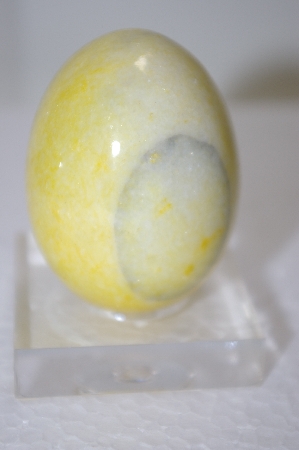 +MBA #11-349  Large Yellow Enhanced Marble Egg