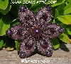 MBA #5613-240 "Purple Glass Bead Flower Brooch"