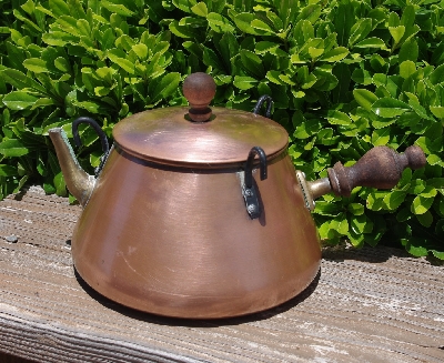 +MBA #5613-0043  "Vintage Copper Kettle With Stand"
