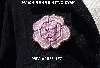 MBA #5613-137 "Pink Glass Bead Rose Brooch"