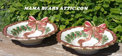 +MBA #5614-  "1990's Fitz & Floyd Essentials Noel Collection Set Of (2) Christmas Bowls"