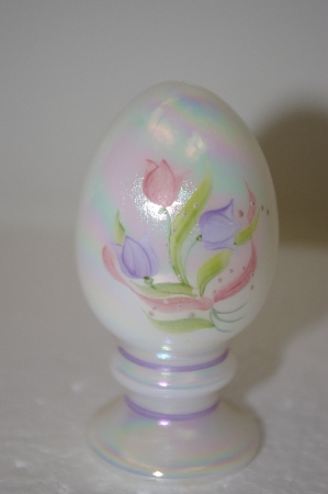 +MBA #11-112 "Opalescent Milk Glass Fenton Limited Edition Egg
