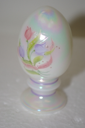 +MBA #11-112 "Opalescent Milk Glass Fenton Limited Edition Egg
