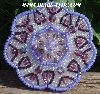 MBA #5616B-132  "Lavender, Purple & Clear Luster Glass Bead Brooch"