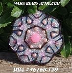 MBA #5616B-120  "Pink Glass Bead Brooch"