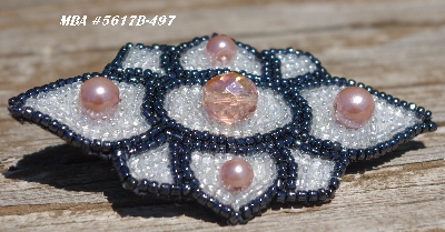 MBA #5617B-497  "Pink Fire Polished & Pearls"