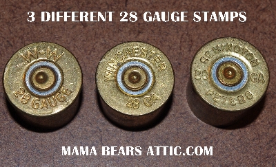 MBA #5623-1243   "(55) 1990's Brass Remington Peters 28 Gauge Head Stamps"