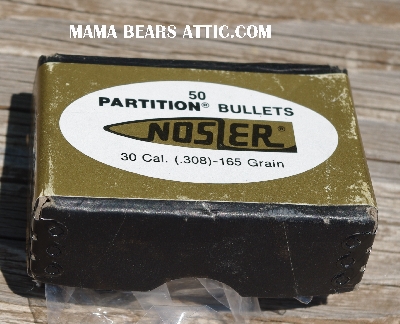 MBA #5624-1361   "1990's Nosler (50) Partition Bullets 30 Cal. (.308)-165 Grain
