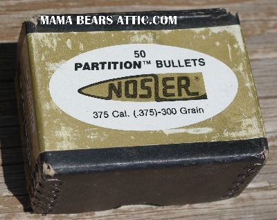 MBA #5624-1373  " #44845 1990's Nosler 50 Partition Bullets 375 Cal. (.375)-300 Grain"