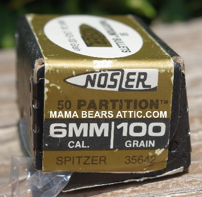 MBA #5624-1390   " #35642 1990's Nosler 50 Partition Bullets 6MM Cal. (.243)-100 Grain"
