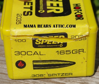MBA #5624-1424  "1990's Speer (100) Bullets 30 Cal/165 Grain .308 Spitzer #2035"