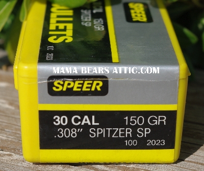 MBA #5624-1433  "1990's Speer #2023  (100) 30 CAL 150 GR .308 Spitzer SP"