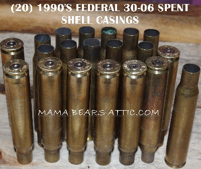 MBA #5625A-1587  "1990's Set Of (20) Federal Cartridge Co. Brass 30-06 Spent Shell Casings"