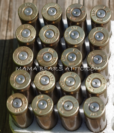 MBA #5625T-1775  "1990's Federal Cartridge Co. Set Of (20) Brass .243 Cal Spent Shell Casings"