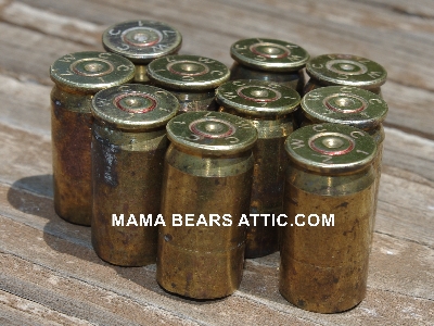 MBA #5627B-2098  "Vintage 1971 .45 Cal  Set Of (10) WCC 71 Brass Spent Shell Casings"