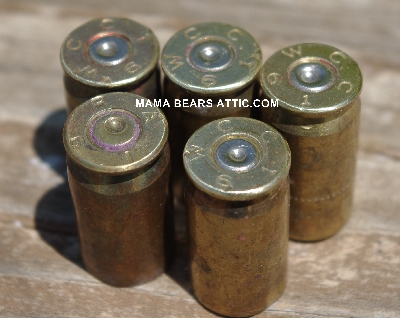 MBA #5627B-2125  "Vintage 1961 Set Of (5)  Brass WCC 61 Spent Shell Casings"