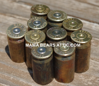 MBA #5627B-2139  "Vintage Set Of (10)  Brass Federal 45 Auto Spent Shell Casings"