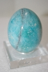 +MBA #11-387   1980's Blue Enhanced Marble Egg