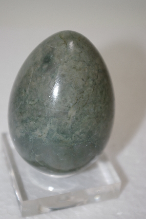 +MBA #11-324  Grey Gemstone Hand Cut & Polished Large Egg