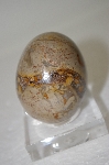 +MBA #11-262  1990's Gold & Brown Gemstone Hand Cut & Polished   Egg