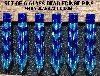 MBA #5631B-3358  "Dark & Aqua Blue Set Of 6 Glass Bead Fringe Pins"