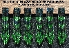 MBA #5631B-3354  "Green Set Of 6 Glass Bead Fringe Pins"