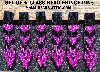 MBA #5631B-3341  "Fuchsia Pink & Black Set Of 6 Glass Bead Fringe Pins"