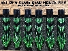 MBA #5631B-3312  "Black & Green Set Of 6 Glass Bead Fringe Pins"