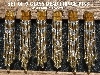MBA #5633B-3303  "Gold & Clear Set Of 6 Glass Bead Fringe Pins"