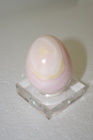 +MBA #1-184   1990's Beautiful Pink Hand Cut & Polished Gemstone Egg