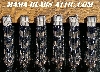 MBA #5633A-1379  "Metallic Grey & Silver Set Of 6 Glass Bead Fringe Pins"