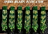 MBA #5633A-1410  "Green Set Of 6 Glass Bead Fringe Pins"