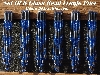 MBA #5633B-3727 "Metallic Blue & Grey Set Of 6 Glass Bead Fringe Pins"