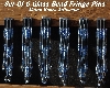 MBA #5633B-3753  "Light Blue & Metallic Grey Set Of 6 Glass Bead Fringe Pins"