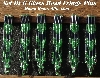 MBA #5633B-3757  "Luster Green & Grey Set Of 6 Glass Bead Fringe Pins"