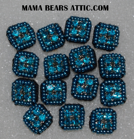 MBA #5656A-4363  "Aquamarine & Metallic Blue" Set Of 15