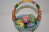  "SOLD"   2006 "Hunting Eggs Finding Joy" Easter Basket With 5 Eggs By Artist Jim Shore
