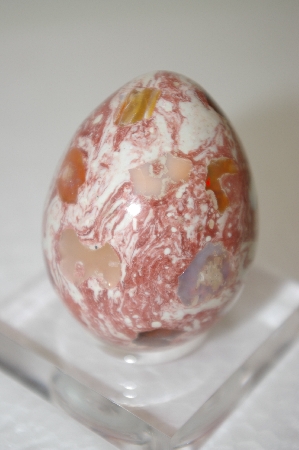 +MBA #11-282  "Mexican Fire Opal Matrix Egg"