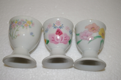 +MBA #12-172  1990's Set Of 3 Porcelain Egg Cups