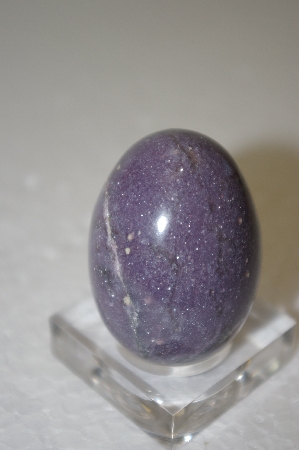 +MBA #12-077  Hand Cut & Polished Lavender Gemstone Egg
