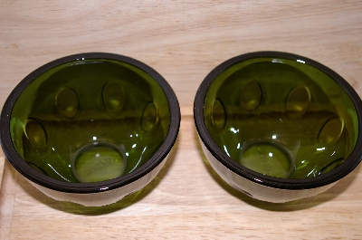 +MBA #13-064      "2004 Set Of 2 Bottle Green Berry Bowls